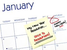 calendar with resolutions